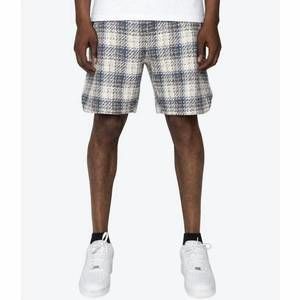 NEW EPTM men's tweed trucker short in blue